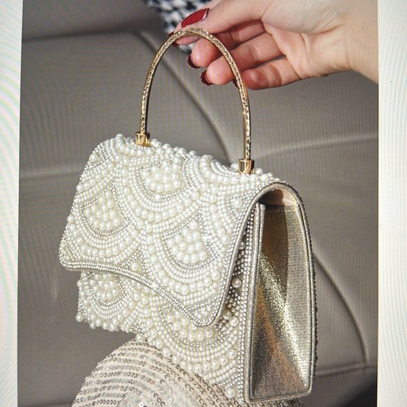 Women’s Elegant pearl evening bag handbag - Picture 4 of 7